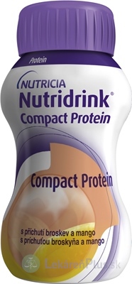 NUTRIDRINK COMPACT PROTEIN s príchuťou broskyňa a mango (inov.2022) 24x125 ml (3000 ml)