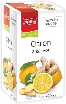 APOTHEKE PREMIER SELECTION ČAJ CITRÓN A ZÁZVOR 20x2 g (40 g)