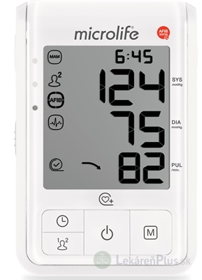 MICROLIFE TLAKOMER DIGITÁLNY BP B6 FAVOURITE automatický na rameno, AFIB sens, biely, 1x1 ks