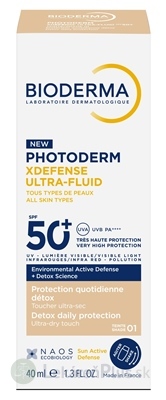 BIODERMA Photoderm XDefense Ultra fluid SPF 50+ veľmi svetlý, 1x40 ml