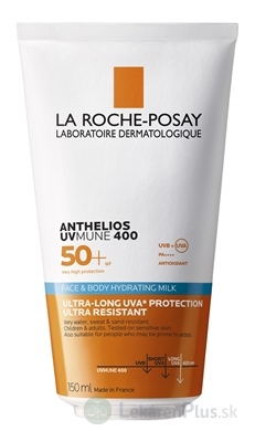 LA ROCHE-POSAY ANTHELIOS UVMUNE 400 SPF50+ MILK telové mlieko s ochranným faktorom 1x150 ml