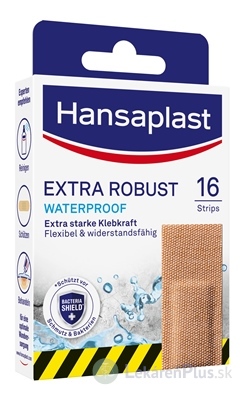 Hansaplast EXTRA ROBUST Waterproof odolná náplasť (inov.2021) 1x16 ks