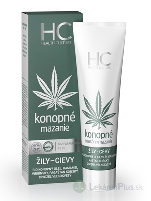 Health culture Konopné mazanie ŽILY-CIEVY gel 1x75 ml