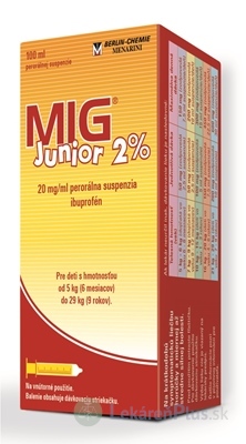 MIG Junior 2% sus por (fľ.PET) 1x100 ml