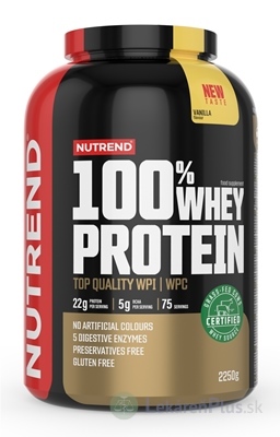 NUTREND 100% WHEY PROTEIN príchuť vanilka (inov.2021) 1x2250 g