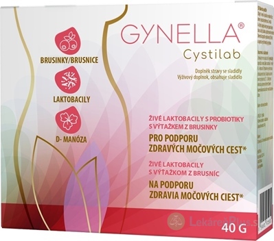 GYNELLA Cystilab dvojdielne vrecká (inov. 2025) 10x4 g (40 g)