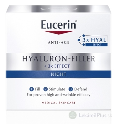 Eucerin HYALURON-FILLER Nočný krém Anti-Age pre redukciu vrások 1x50 ml