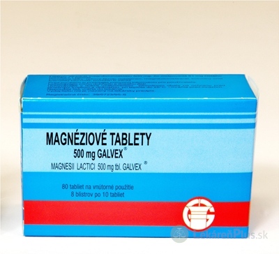 Magnesii lactas Galvex 500 mg tbl 0,5 g (blis.PVC/PVDC/Al) 1x80 ks