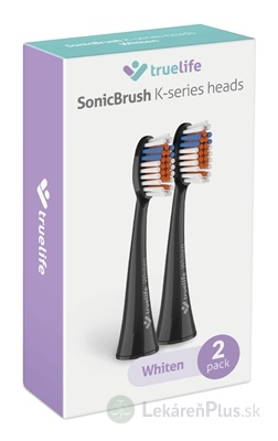 TrueLife SonicBrush K-series heads Whiten black náhradné hlavice pre sonickú zubnú kefku 1x2 ks