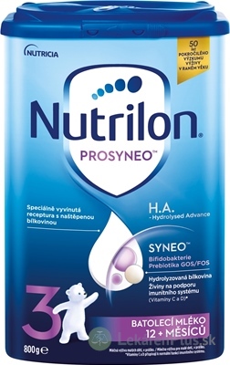 Nutrilon 3 PROSYNEO H.A. - Hydrolyzed Advance batoľacie mlieko (12+ mesiacov) 1x800 g