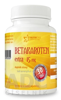 NUTRICIUS Betakarotén EXTRA 15 mg tbl 1x30 ks