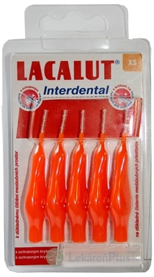LACALUT Interdental MEDZIZUBNÉ KEFKY XS oranžová, s ochranným krytom, 1x5 ks