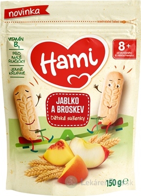 Hami sušienky Jablko, broskyňa (od ukonč. 8. mesiaca) 1x150 g