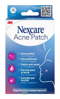 3M Nexcare Náplasť na akné tenká a priehľadná 1x15 ks