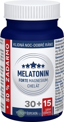 MELATONÍN FORTE MAGNESIUM CHELÁT - Clinical tbl 30+15 zdarma (45 ks)