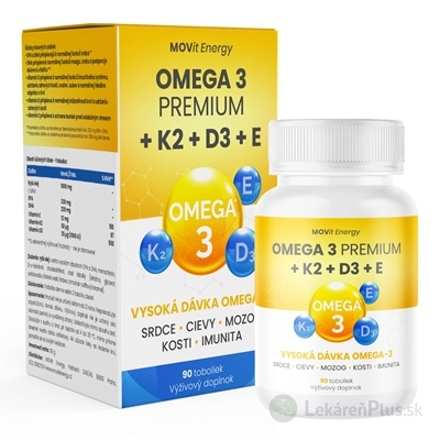 MOVit Omega 3 + K2 + D3 + E PREMIUM cps 1x90 ks