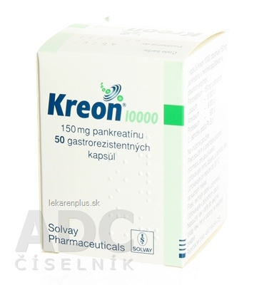 Kreon 10 000 cps end 150 mg  (fľ.HDPE) 1x50 ks