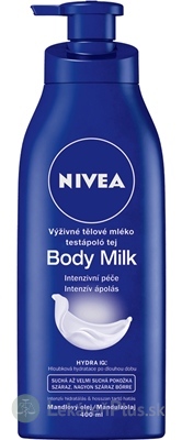 NIVEA Výživné telové mlieko suchá pokožka (s pumpou) 1x400 ml