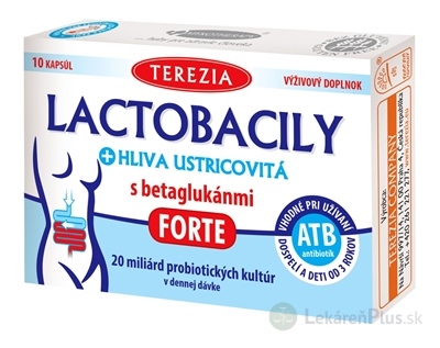 TEREZIA LACTOBACILY + HLIVA USTRICOVITÁ s betaglukánmi FORTE, cps 1x10 ks