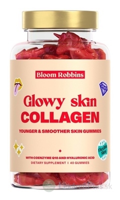 Bloom Robbins Glowy Skin - COLLAGEN žuvacie pastilky - gumíky, jednorožci 1x40 ks