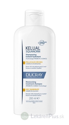DUCRAY KELUAL SQUANORM Šampón proti suchým lupinám, ošetrujúci, hydratačný 1x200 ml