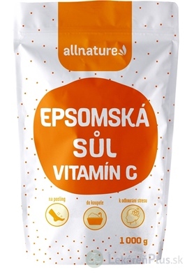 Allnature Epsomská soľ s Vitamínom C do kúpeľa 1x1000 g