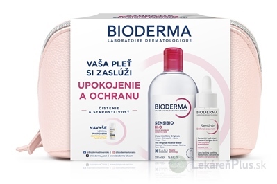 BIODERMA Sensibio darčekový balík - citlivá pleť H2O 500 ml + Defensive sérum 30 ml + vzorka Photoderm XDefense, 1x1 set