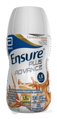 Ensure PLUS ADVANCE čokoládová príchuť (inov. 2024) 24x220 ml