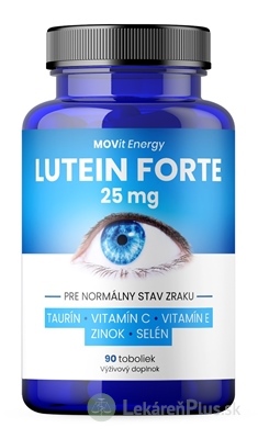 MOVit Lutein Forte 25 mg cps (+ taurín, vit.C, vit.E, zinok, selén) 1x90 ks