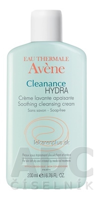 AVENE CLEANANCE HYDRA (CRÈME LAVANTE APAISANTE) (inov. 2018) upokojujúci umývací krém bez mydla 1x200 ml