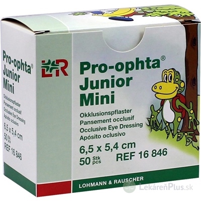 PRO-OPHTA JUNIOR MINI OCNE KRYTIE 6,5x5,4 cm 1x100 ks