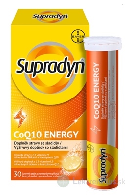 Supradyn CoQ10 ENERGY šumivé tbl s pomarančovou príchuťou 1x30 ks