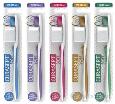 CURASEPT SOFT MEDICAL zubná kefka, farebný mix 1x1 ks