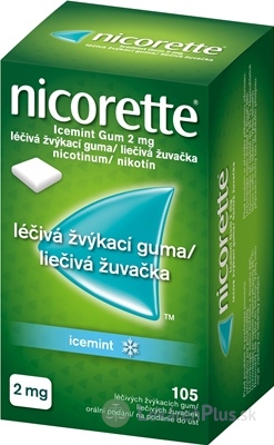 Nicorette Icemint Gum 2 mg gum med (blis.PVC/PVDC/Al) 1x105 ks