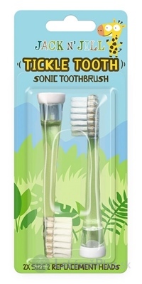 JACK N´JILL Náhradné hlavice TICKLE TOOTH pre sonickú zubnú kefku, detské (18M+) 1x2 ks
