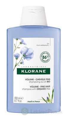 KLORANE ŠAMPÓN s BIO ľanom jemné vlasy bez objemu 1x200 ml
