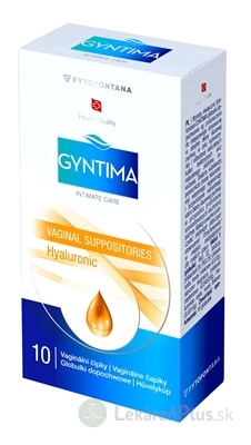 fytofontana GYNTIMA Hyaluronic vaginálne čapíky (inov.2025) 1x10 ks