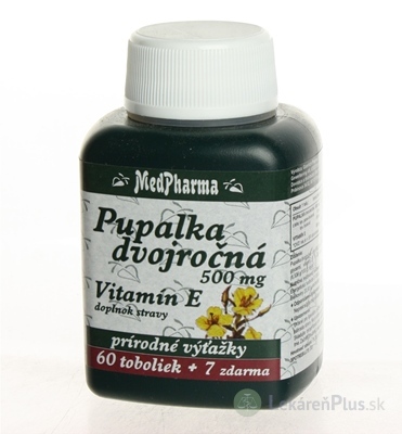 MedPharma PUPALKA DVOJROČNÁ 500MG, VITAMÍN E cps 60+7 zadarmo (67 ks)