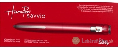 HumaPen Savvio, inzulínové pero červené, aplikátor inzulínu pre 3 ml náplne, 1x1 ks