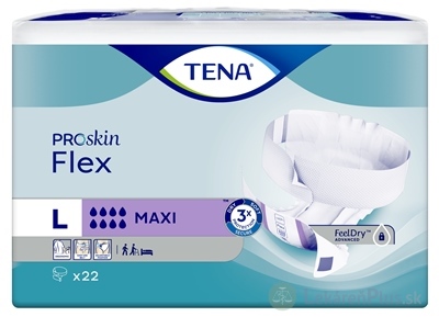 TENA Flex Maxi L inkontinenčné nohavičky s rýchloupevňovacím pásom (inov.2022) 1x22 ks