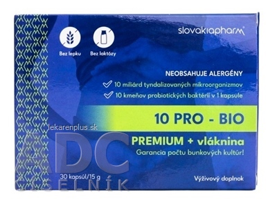 Slovakiapharm 10 PRO - BIO PREMIUM + vláknina cps 1x30 ks