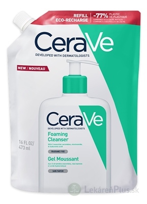CeraVe ČISTIACI PENIVÝ GÉL REFILL PACK na normálnu až mastnú pleť, náhradná náplň 1x473 ml