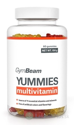 GymBeam YUMMIES multivitamin gumené medvedíky, mix príchutí 1x60 ks