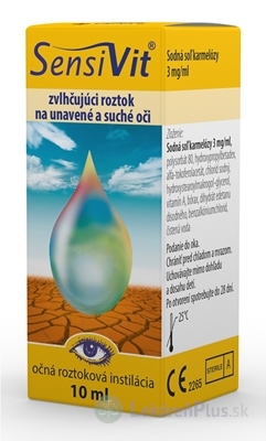 SensiVit unavené suché oči (očná roztoková instilácia) 1x10 ml