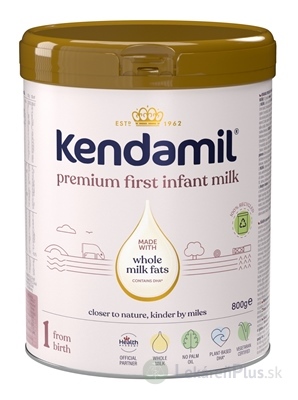 KENDAMIL Premium 1 DHA+ počiatočná mliečna dojčenská výživa (od narodenia) 1x800 g