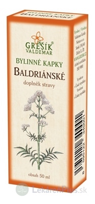 GREŠÍK BYLINNÉ KVAPKY BALDERIÁNSKE 1x50 ml