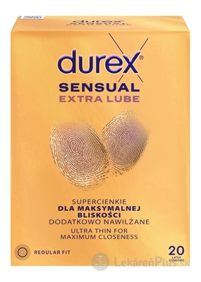 DUREX Sensual Extra Lube kondóm 1x20 ks