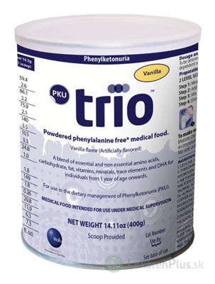 PKU Trio plv príchuť vanilka 1x400 g