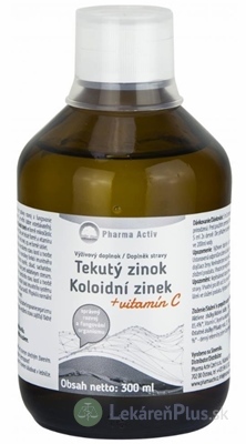 Pharma Activ Tekutý zinok Zn + Vitamín C 1x300 ml