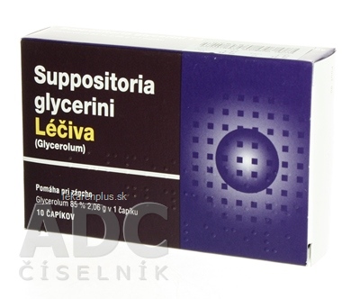 Suppositoria glycerini Léčiva sup 2,06 g (strip Al) 1x10 ks